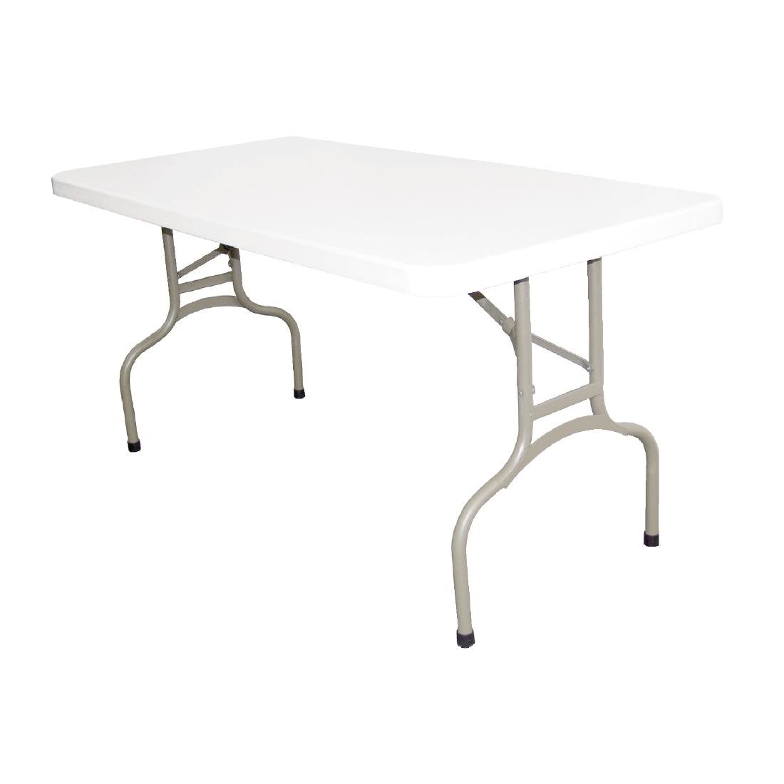 Bolero PE Rectangular Folding Table White 5ft-16605