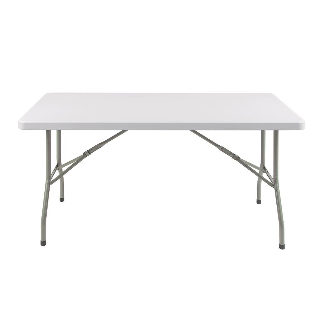 Bolero PE Rectangular Folding Table White 5ft-16606