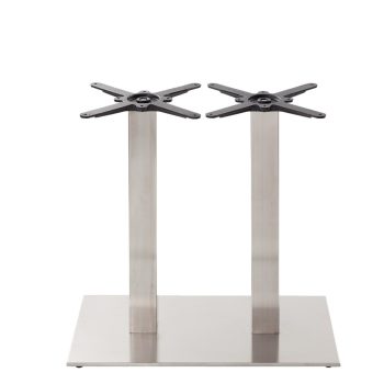 Dining Height Stainless Steel Table Base Twin-0