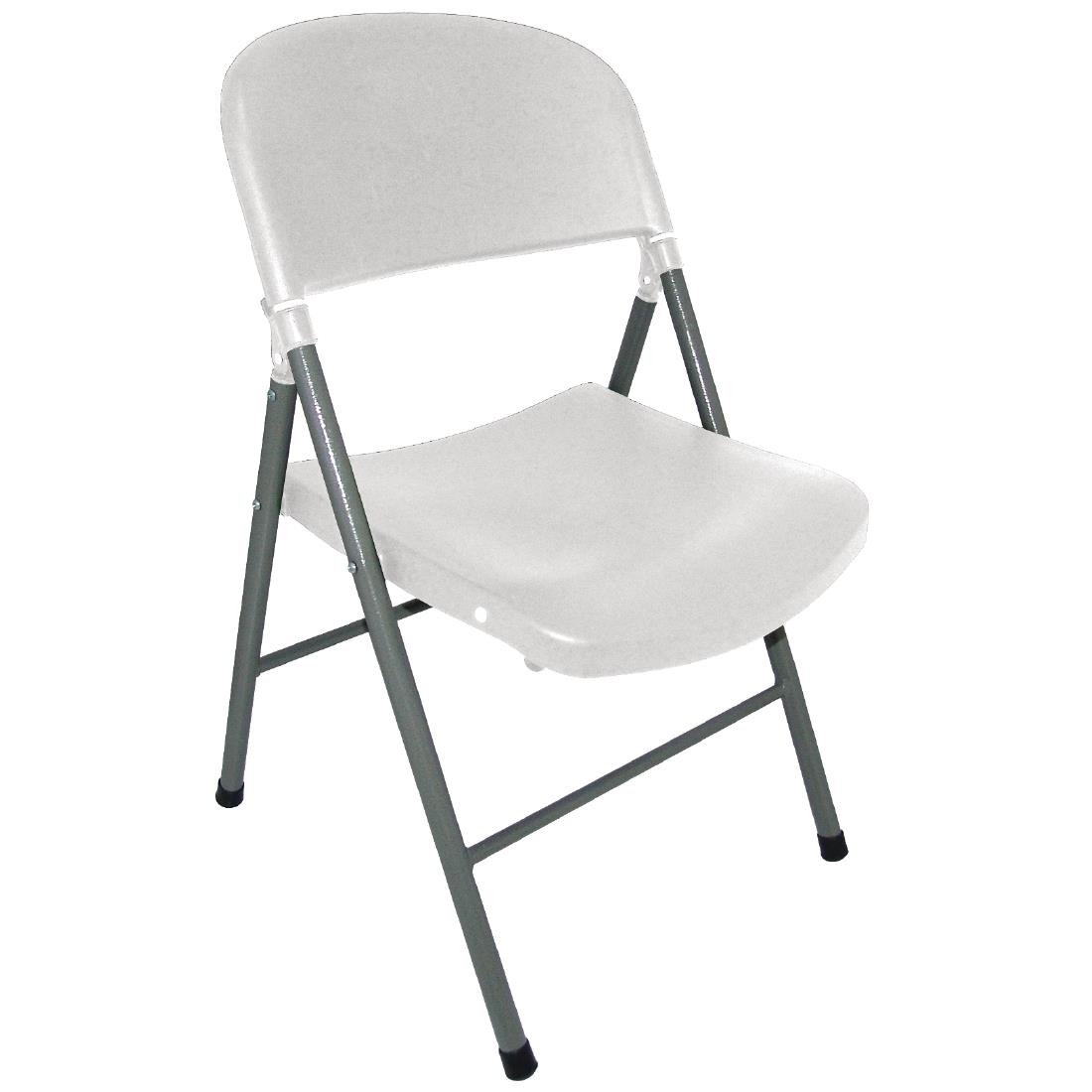 Foldaway Utility Chairs White -0