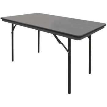 Bolero ABS Rectangular Folding Table Grey 4ft -0