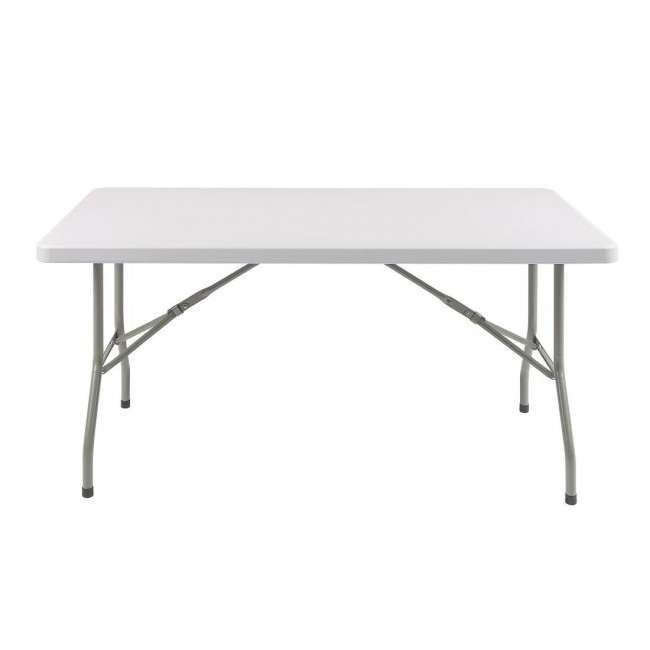 Bolero PE Rectangular Folding Table White 4ft-35273