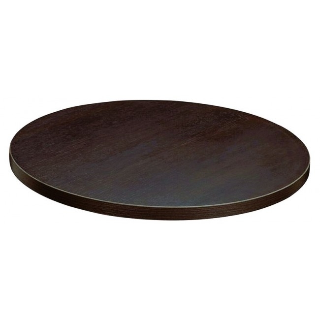 Flat Steel Round Coffee Table Dark Oak-33998