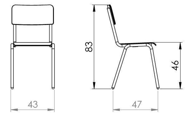 Industrial Metal Stacking Chair Vintage Tan-28449