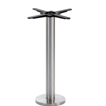 Floor Fixed Table Base Brushed Stainless Steel-0