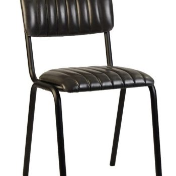 Industrial Metal Stacking Chair Vintage Black-0