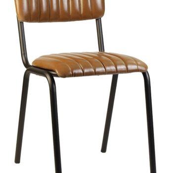 Industrial Metal Stacking Chair Vintage Tan-0