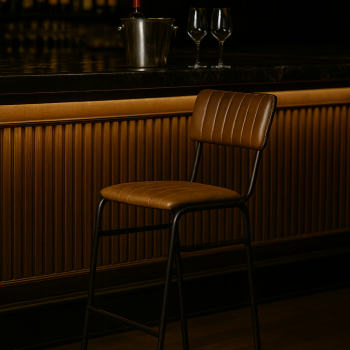 Industrial Stacking Barstool Vintage Tan-38260
