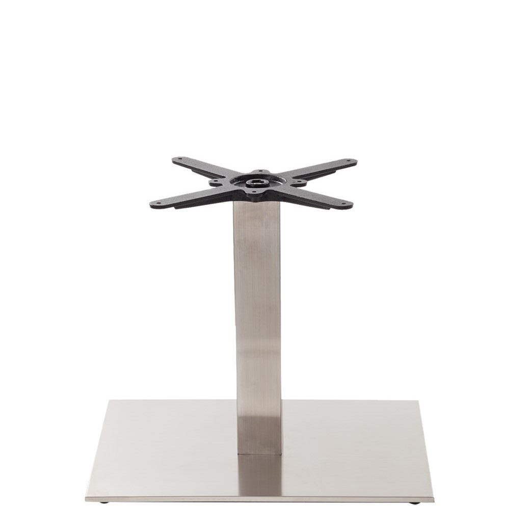 Stainless Steel Rectangular Coffee Height Table Base-0