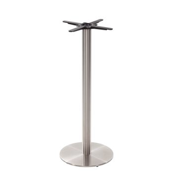 Poseur Height Stainless Steel Table Base Round-0