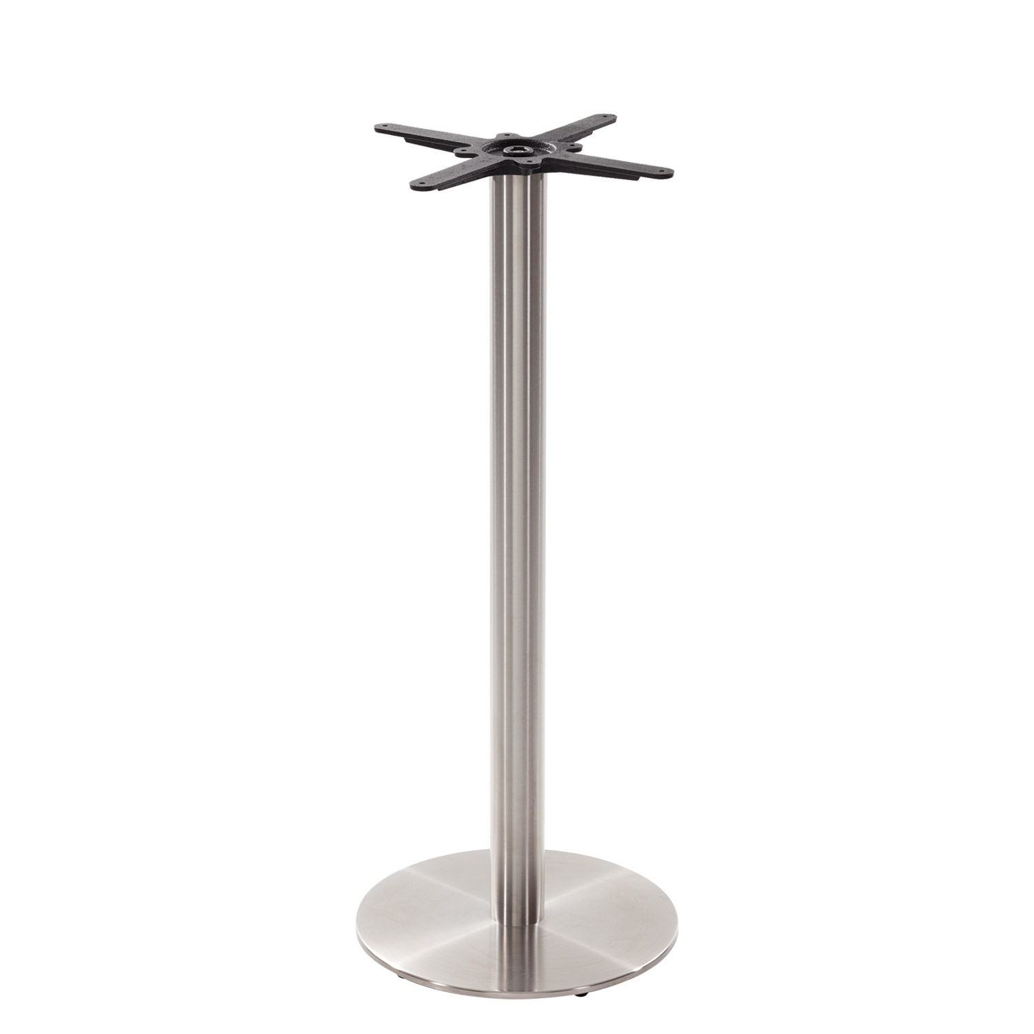 Poseur Height Stainless Steel Table Base Round-0