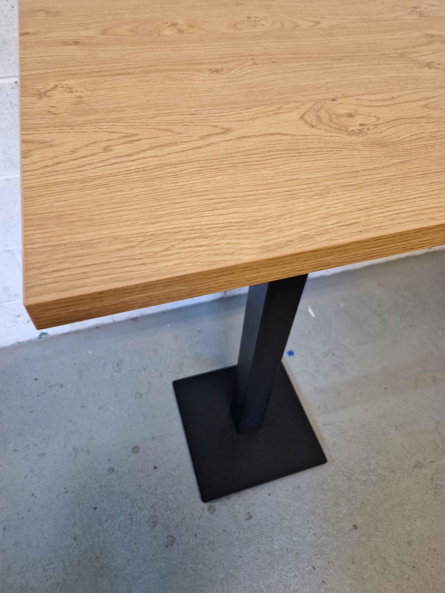 Pyramid High Bar Table Oak Top Square-29212