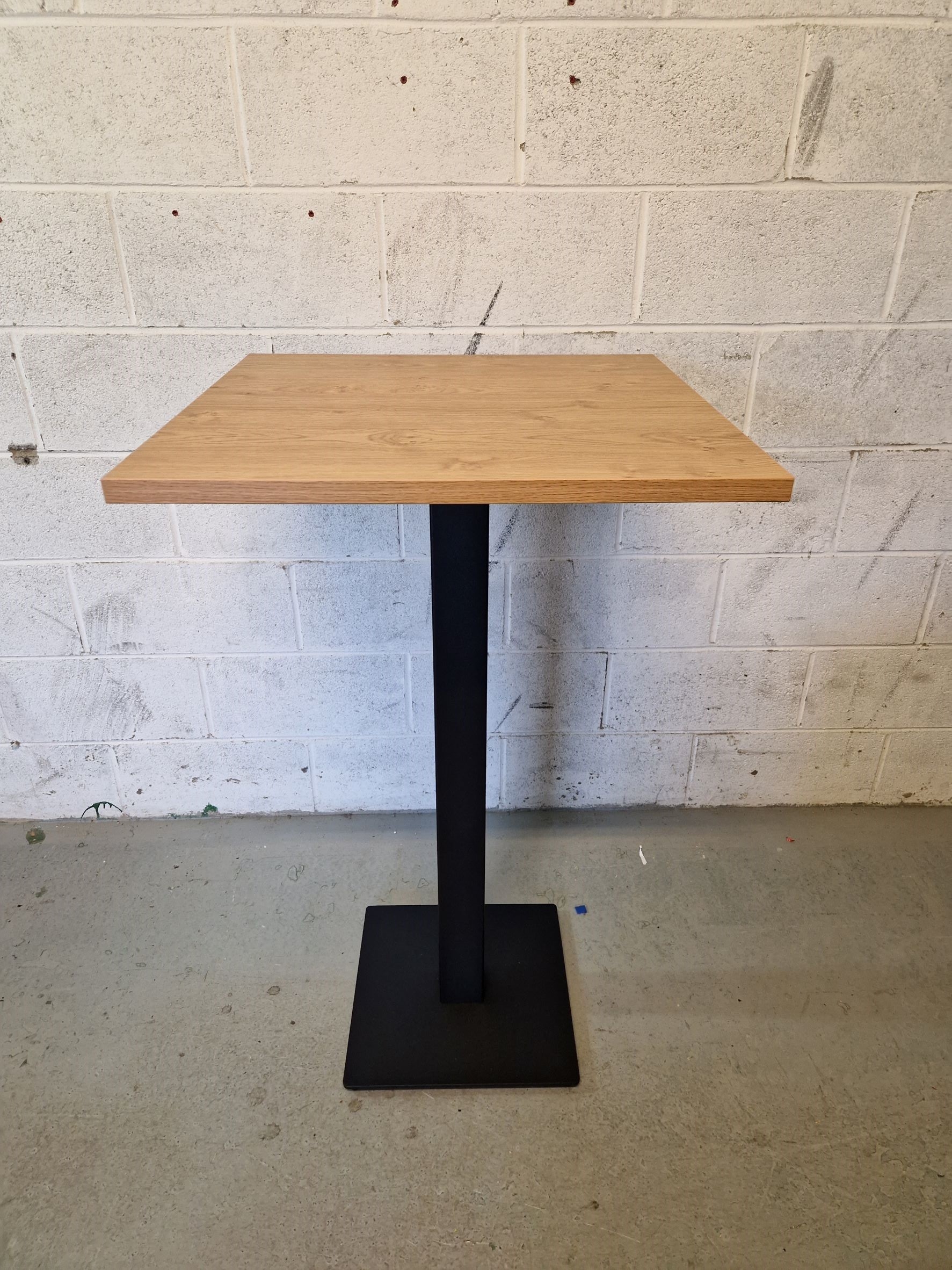 Pyramid High Bar Table Oak Top Square-29211
