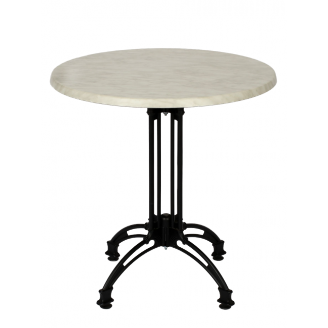 Continental 4 Leg Table Marble Round Werzalit Top