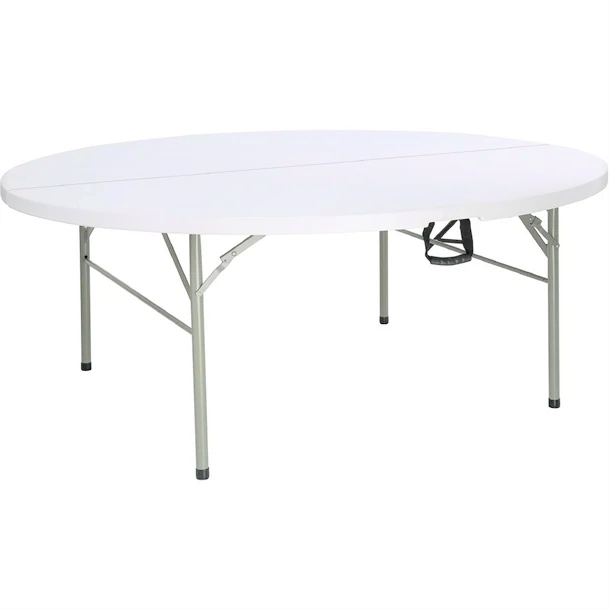 Bolero 5ft Round Folding Table White-0