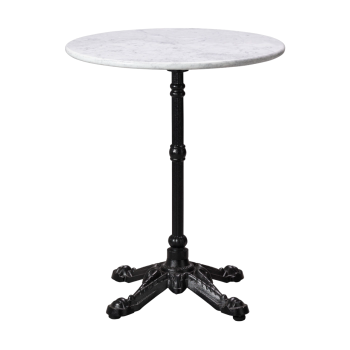 Bistro Dining Table Real Marble Round -0