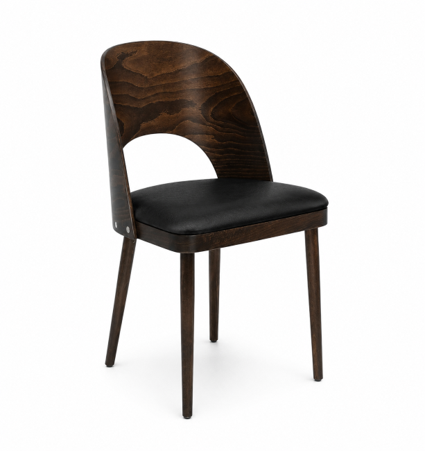 Chair Avola Vintage Black Upholstered Seat