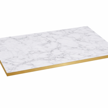 Laminate Top White Marble Gold Edge 1200 x 680mm-0