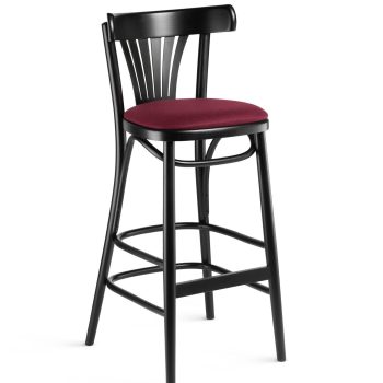 Bentwood Fanback Barstool Upholstered-0