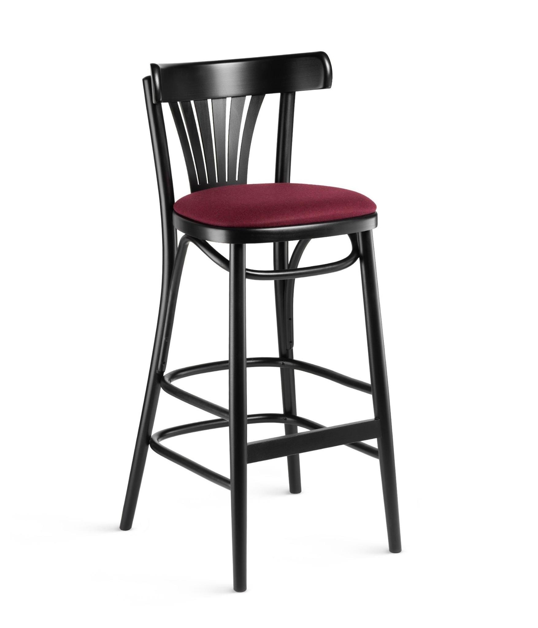 Bentwood Fanback Barstool Upholstered-0