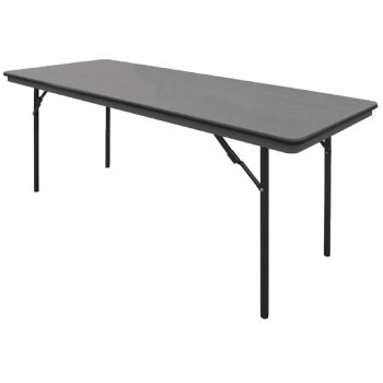 Bolero ABS Rectangular Folding Table Grey 6ft -0