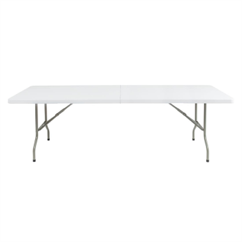 Rectangular Centre Folding Table White 8ft-0