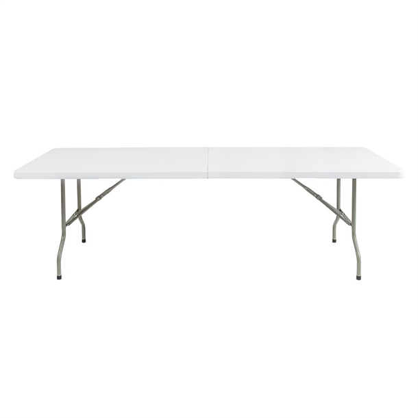 Rectangular Centre Folding Table White 8ft-0