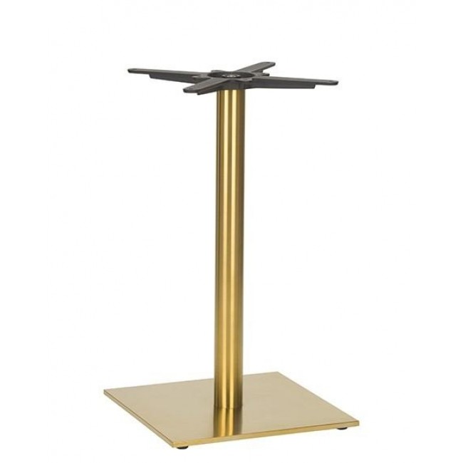 Brass Dining Height Table Base Square
