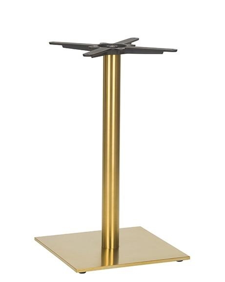 Brass Dining Height Table Base Square-0