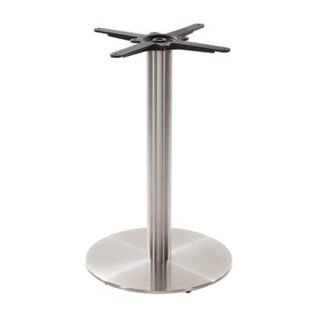 Dining Height Stainless Steel Table Base Round-0