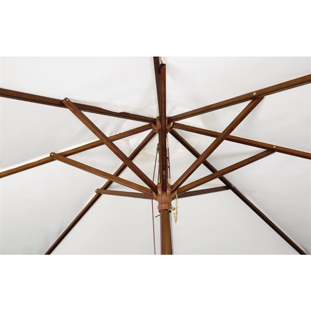 Bolero Square Pulley Parasol 2.5m Wide Cream-37643