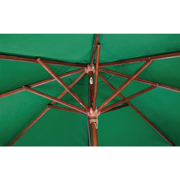 Bolero Square Double Pulley Parasol 2.5m Diameter Green-37651