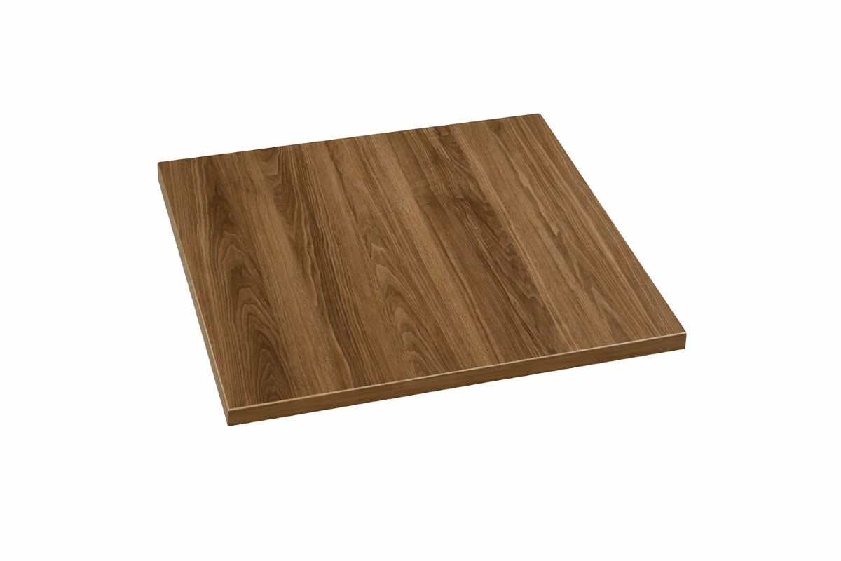 Laminate Table Top Walnut 680mm Square-0