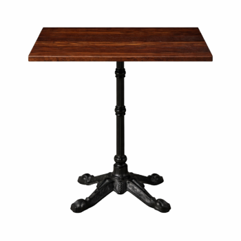 Bistro Dining Table Solid Wood Top Square-0