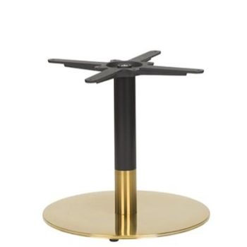 Brass Black Coffee Height Table Base Round-0