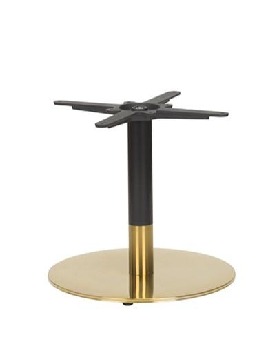Brass Black Coffee Height Table Base Round-0