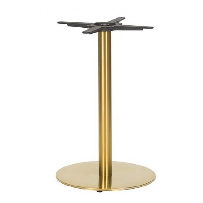 Brass Dining Height Table Base Round