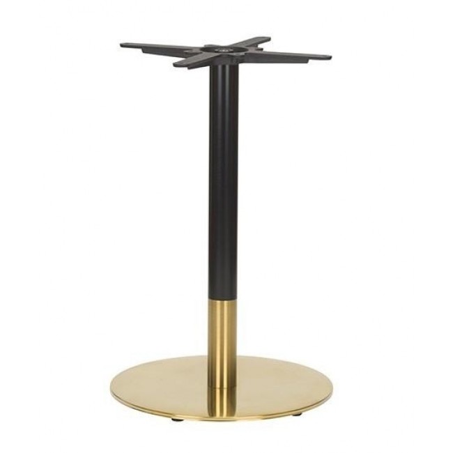 Brass Black Dining Height Table Base Round