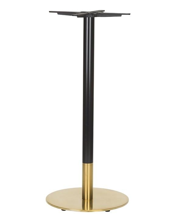 Brass Black Poseur Height Table Base Round-0