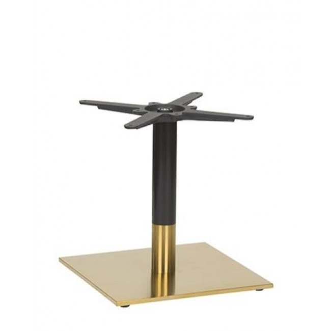 Brass Black Coffee Height Table Base Square