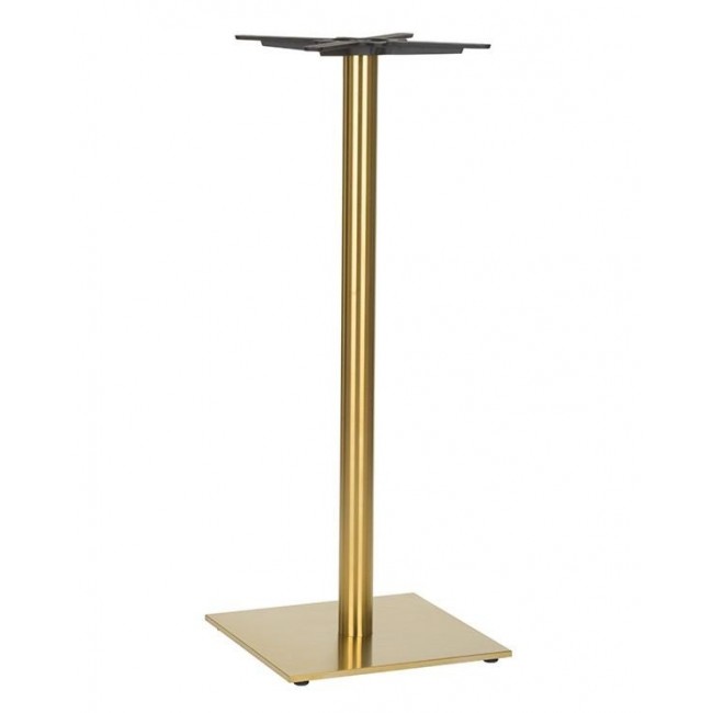 Brass Poseur Height Table Base Square