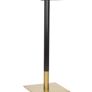 Brass Black Poseur Height Table Base Square-0