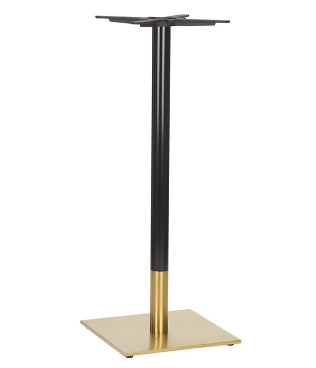 Brass Black Poseur Height Table Base Square-0