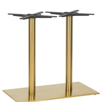 Brass Twin Dining Height Table Base -0