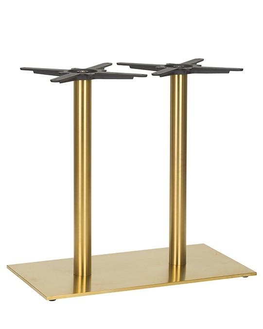Brass Twin Dining Height Table Base -0