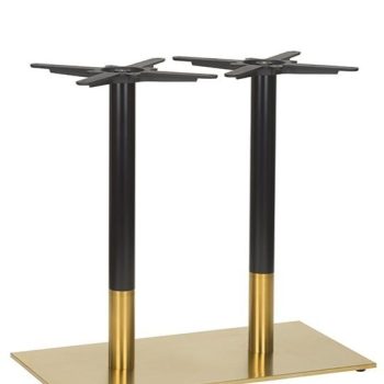 Brass Black Twin Dining Height Table Base -0