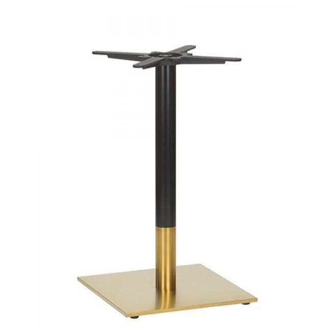 Brass Black Dining Height Table Base Square