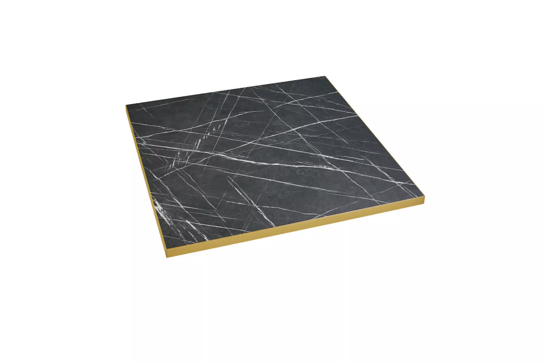 Brass Black Dining Table Black Marble Gold Edging Top Square-38498
