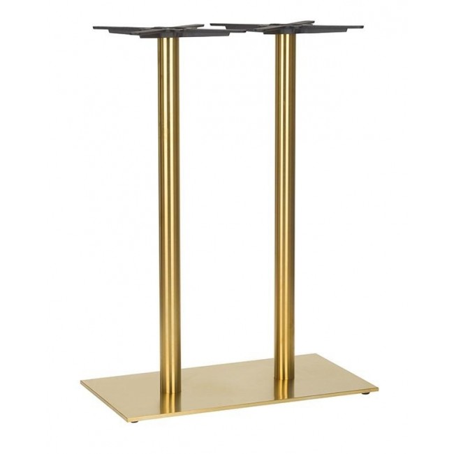 Brass Poseur Height Table Base Twin