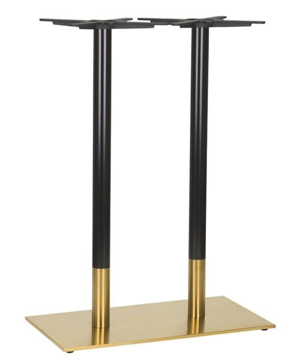 Brass Black Poseur Height Table Base Twin-0